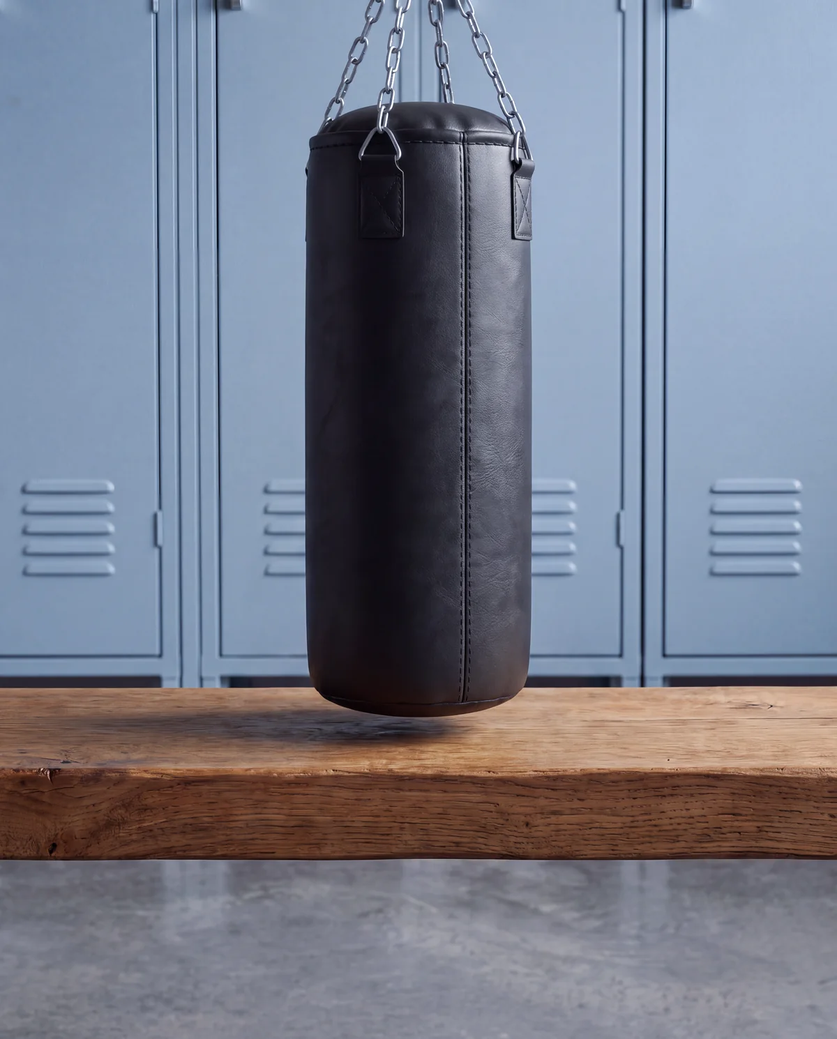 Leather heavy bag, 4 ft, 100 lb class