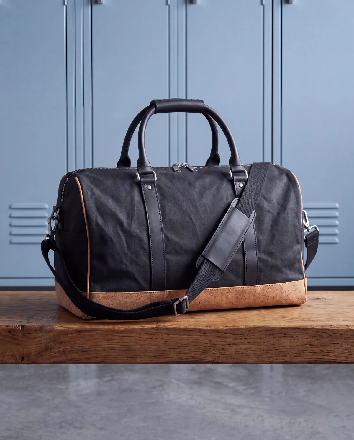 Waxed canvas gym duffel, 32 L